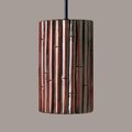 A19 Lighting Bamboo Pendant Cinnamon - Black Cord & Canopy PN20301-CI-BCC-1LEDE26